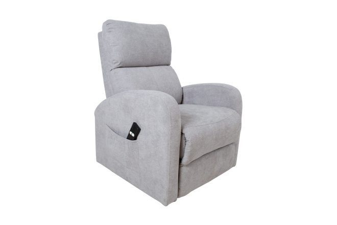 Recliner fåtölj barny ljusgrå -