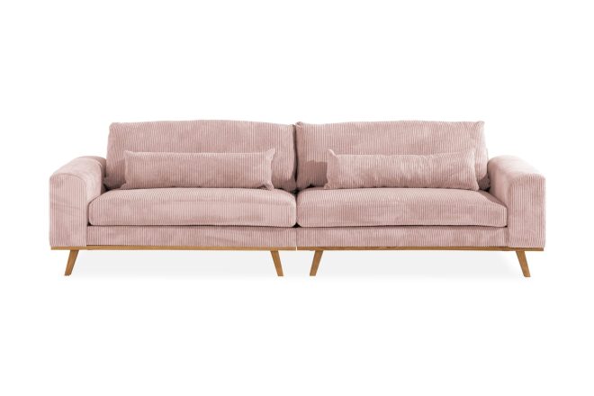 4-sits manchestersoffa haga - rosa