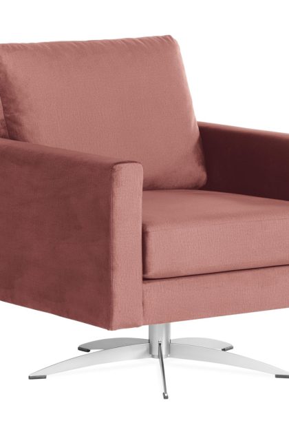 Fåtölj sabero - rosa/silver
