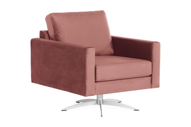 Fåtölj sabero - rosa/silver