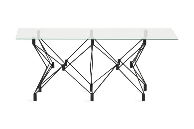 Soffbord urth 120 cm - glas/svart