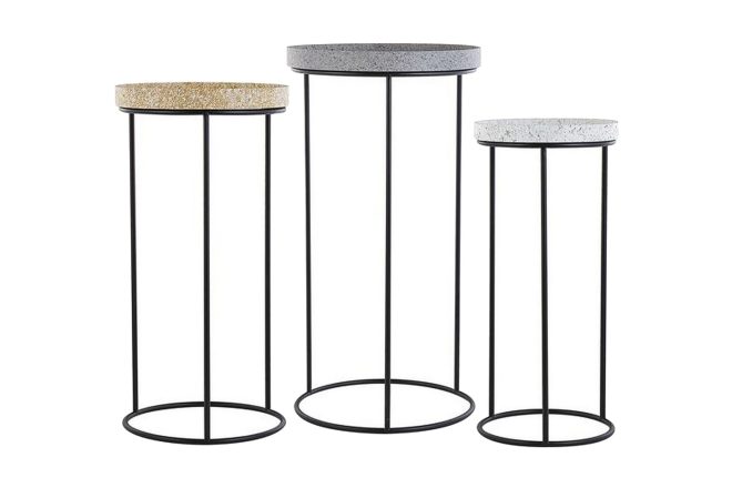 Satsbord laganne 36 cm 3-pack - svart