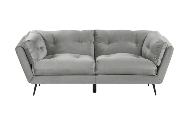 3-sits soffa evenes - sammet/grå