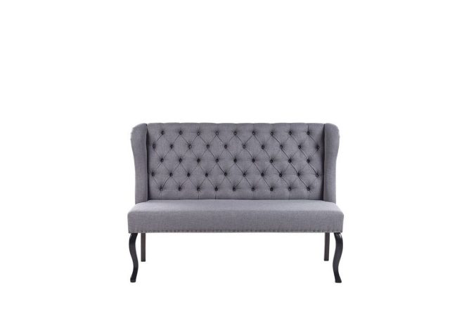 2-sits soffa lutnes - mörkgrå