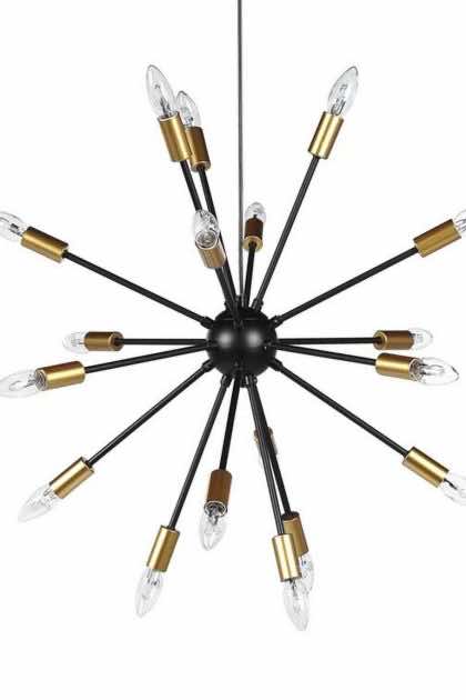 Taklampa karminak - svart/guld