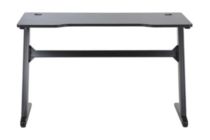 Gamingbord storden 120 cm med led-belysning - grå/svart