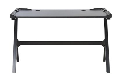 Gamingbord lynnfield 120 cm med led-belysning - svart/grå