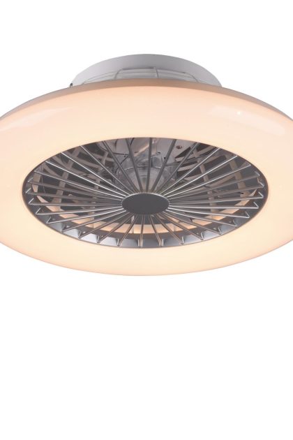 Trio lighting stralsund led tak/ vägg fläkt vit -