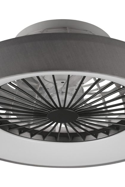 Trio lighting farsund led tak/ vägg fläkt grå -