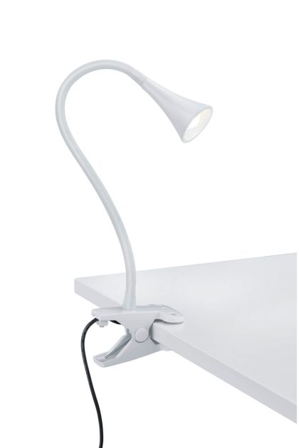 Trio lighting viper led klämlampa vit - vit