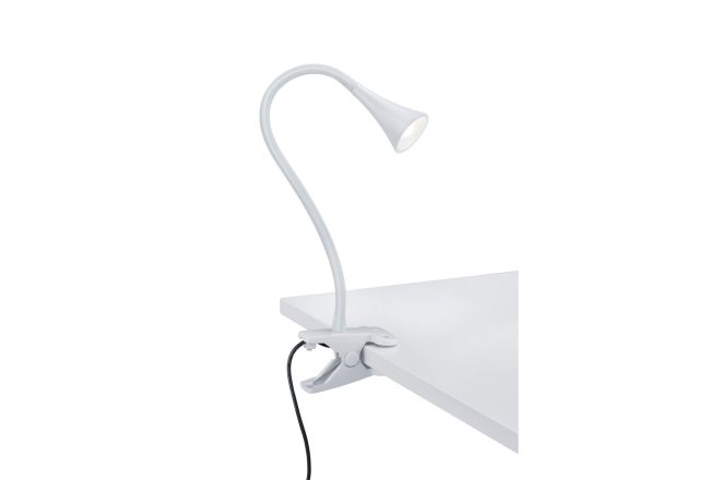 Trio lighting viper led klämlampa vit - vit