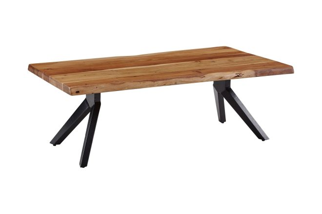 Soffbord clanton 115 cm - brun/svart