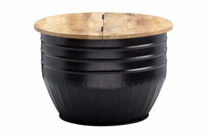 Soffbord clanton 60x41 cm runt - brun/svart