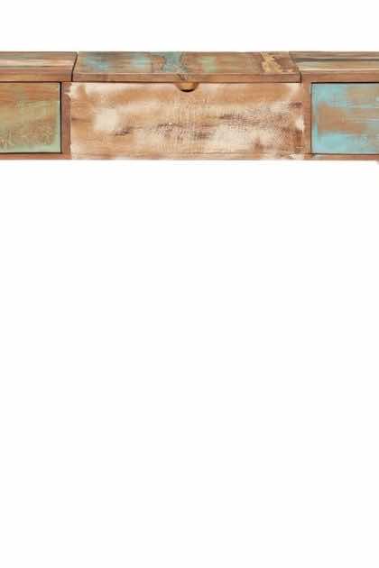 Sminkbord med spegel 112x45x76 cm massivt återvunnet trä - brun