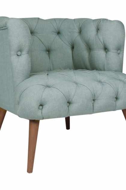 Fåtölj kiroli - indigoblå/natur