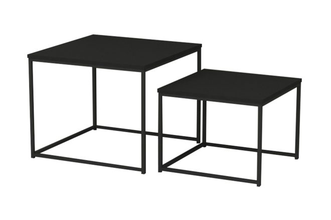 Satsbord brolopp 55 cm 2 bord - svart