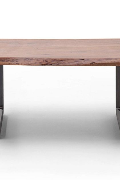 Soffbord pomaire 110 cm ben u-form - brun ek