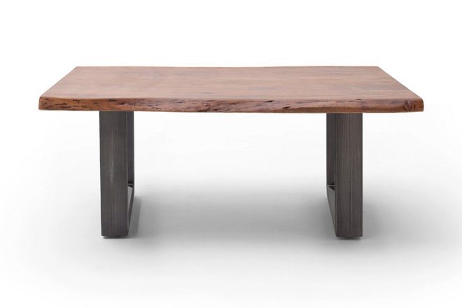Soffbord pomaire 110 cm ben u-form - brun ek