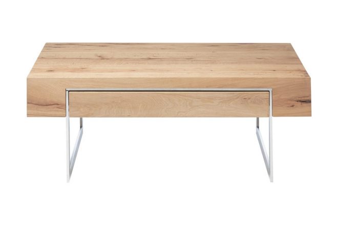Soffbord pelsall 110 cm - natur/silver