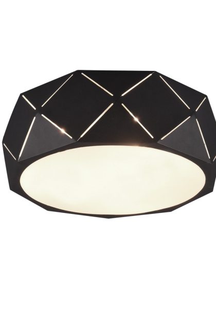 Trio lighting zandor plafond 3l e27 mattsvart -