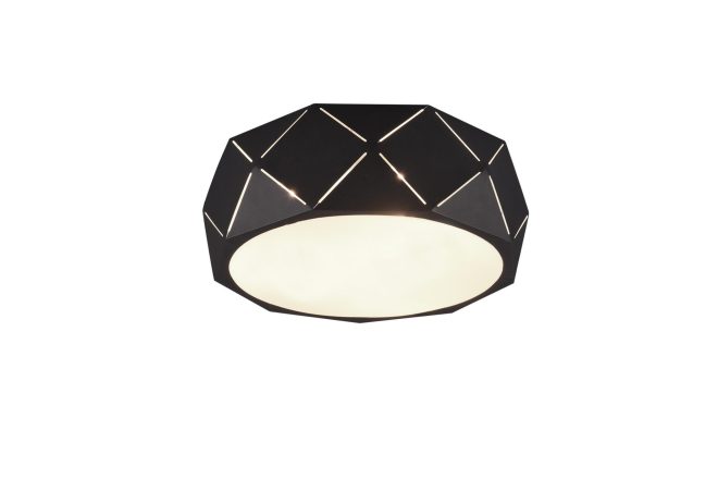Trio lighting zandor plafond 3l e27 mattsvart -