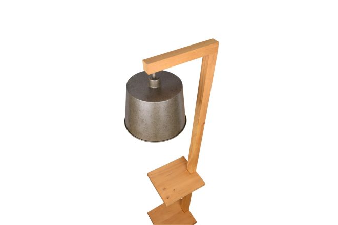 Trio lighting rodrigo golvlampa e27 antikstål/ trä -