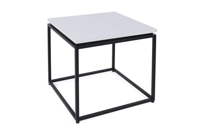 Soffbord nergisa 45 cm - vit/svart