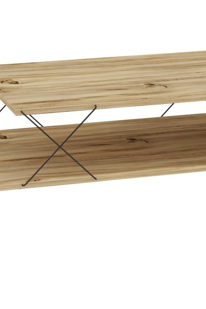 Soffbord jaennis 100 cm - natur/svart