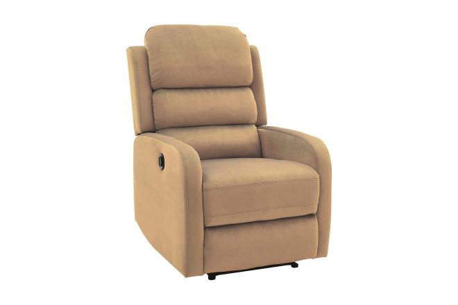 Reclinerfåtölj redlica elektrisk - sammet/beige