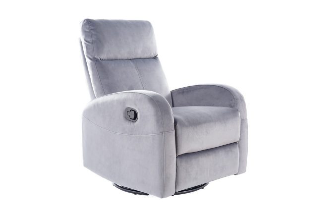 Reclinerfåtölj othrys ställbar - sammet/grå