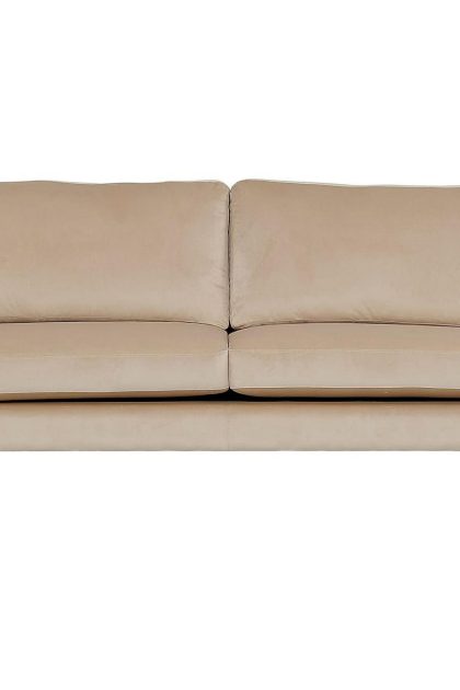 Johana 3-sits sammetssoffa - beige