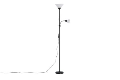 Bagasi golvlampa - svart/vit