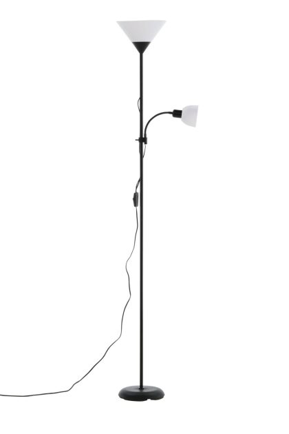 Bagasi golvlampa - svart/vit