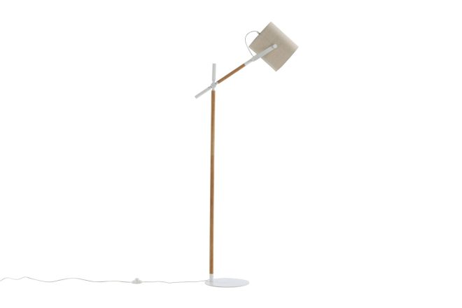 Dennis golvlampa - beige/vit