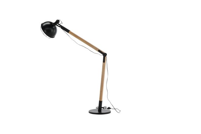 Kick golvlampa - svart/brun