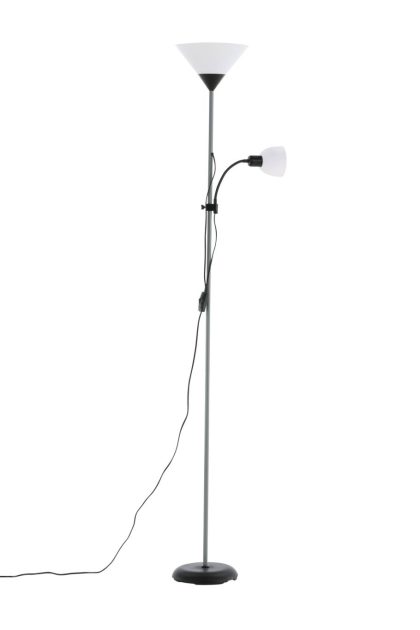 Bagasi golvlampa - grå/vit
