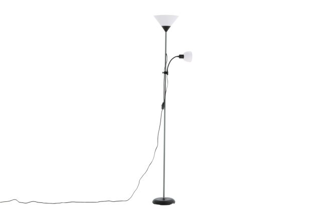 Bagasi golvlampa - grå/vit