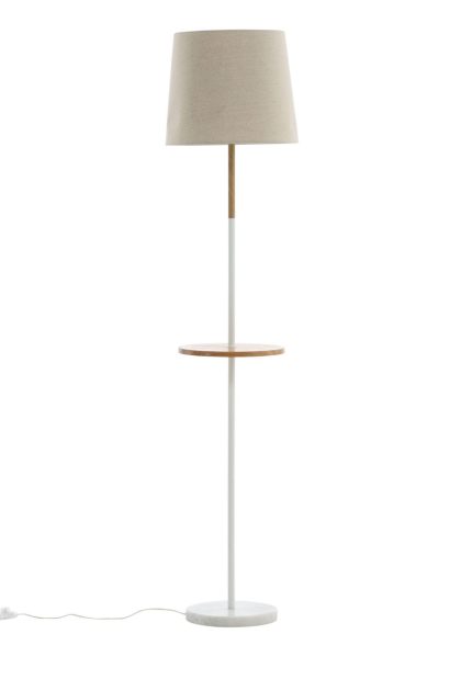 Hattman golvlampa - linne/marmor/beige/brun/vit