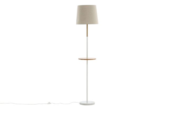 Hattman golvlampa - linne/marmor/beige/brun/vit