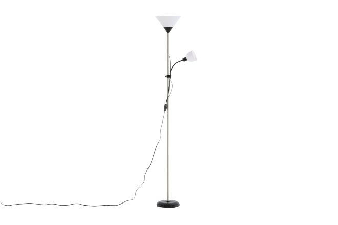 Bagasi golvlampa - beige/vit