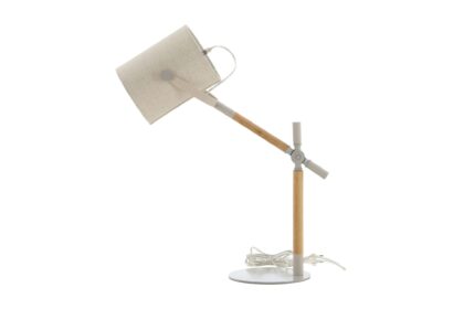 Dennis bordslampa - beige/natur /vit