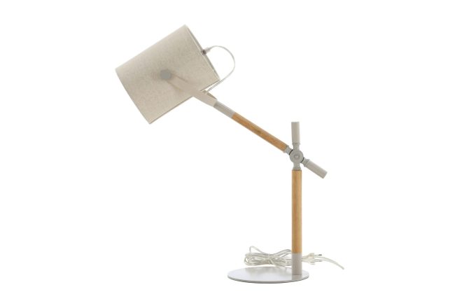 Dennis bordslampa - beige/natur /vit