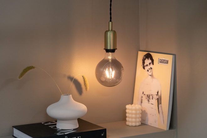 Hang pendellampa - guld