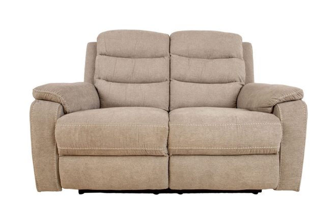 Reclinersoffa 2-sits mimi 153x93x102 cm ljusgrå bok -