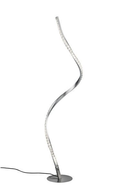 Trio lighting rubin led golvlampa rgb borstad aluminium -