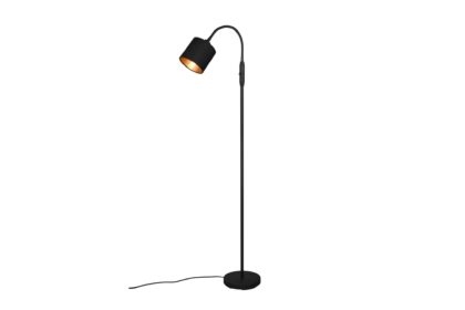 Trio lighting tommy golvlampa 1l e14 mattsvart/ guld -