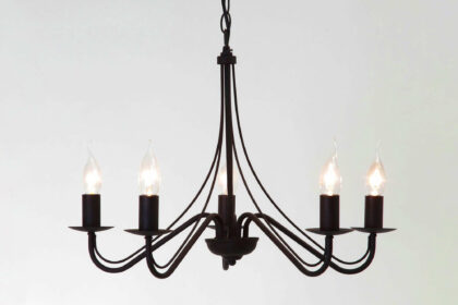 Trio lighting country ljuskrona 5l e14 rustik -