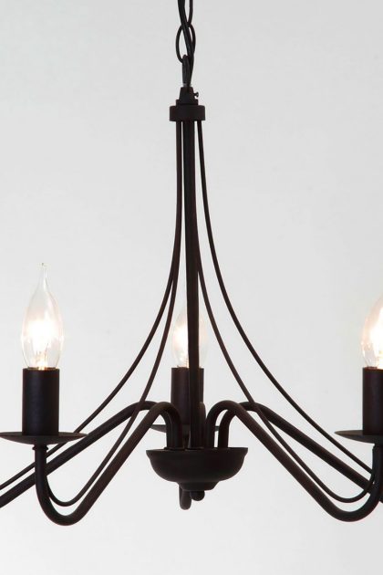 Trio lighting country ljuskrona 5l e14 rustik -