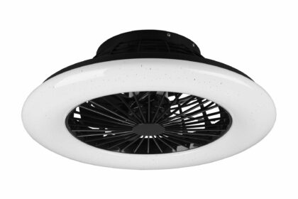 Trio lighting stralsund led tak/ vägg fläkt mattsvart starlight -