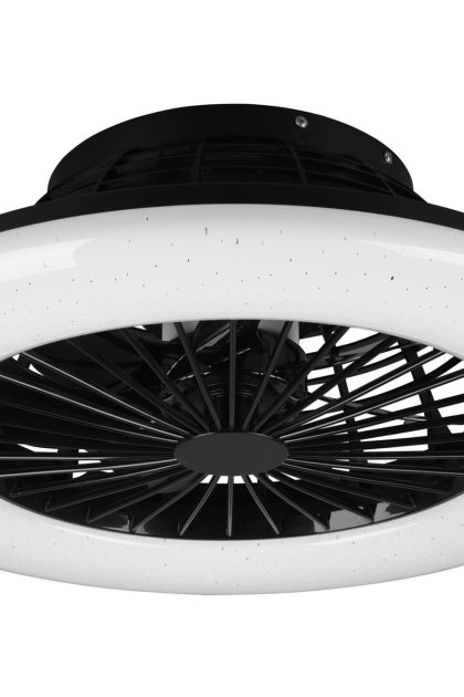 Trio lighting stralsund led tak/ vägg fläkt mattsvart starlight -
